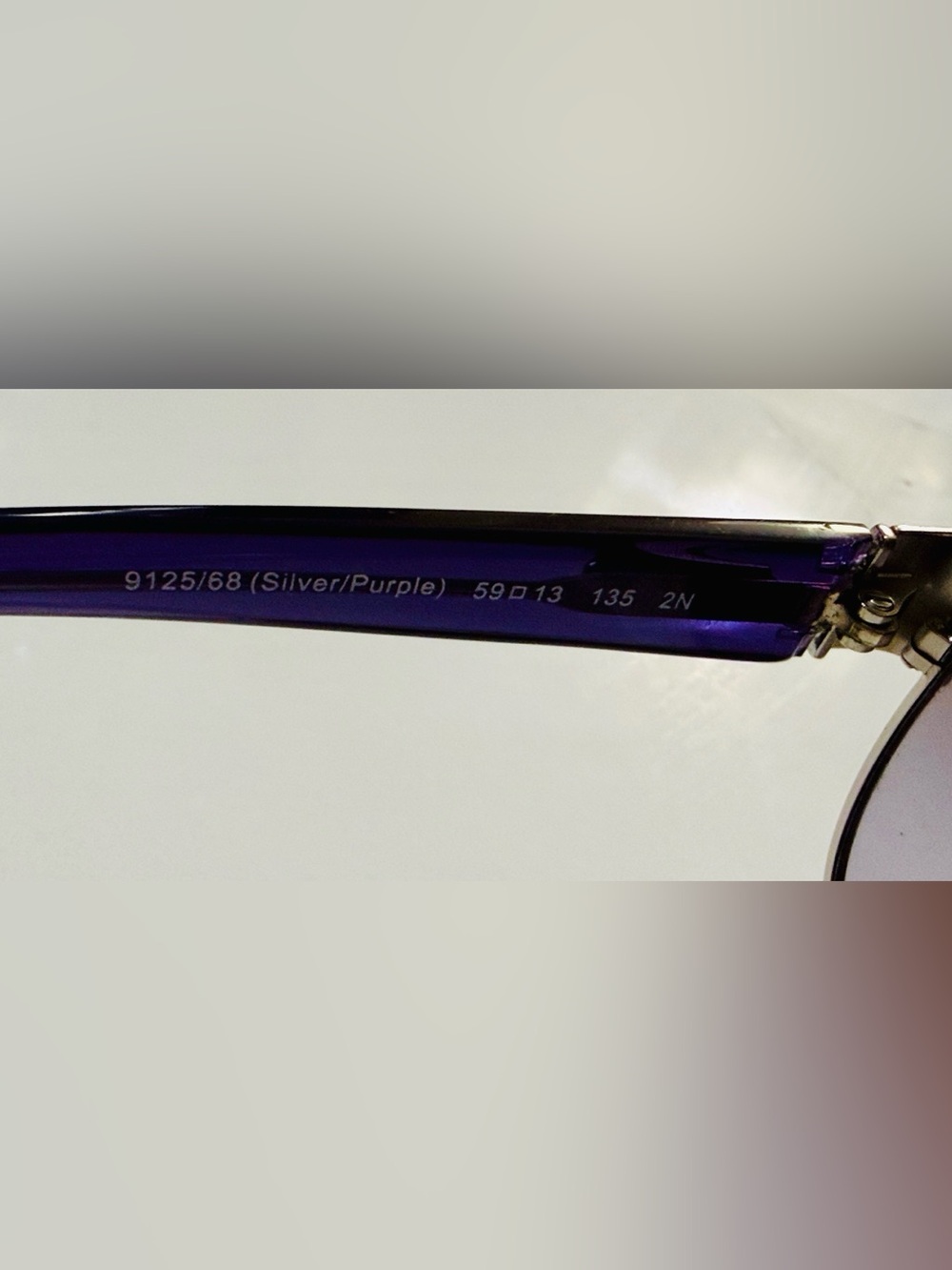 COACH Aviator ‘Kristina L012’ Purple/Silver Signature Sunglasses - Picture 2 of 5